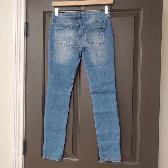 Old Navy Jeans Girls 14 Rockstar Jegging Skinny Mid Rise Ankle Distressed Faded - Picture 8 of 14